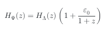 Psi-Continuum Hubble function